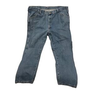 Rustler Straight Leg Blue Jeans Mens 44x30